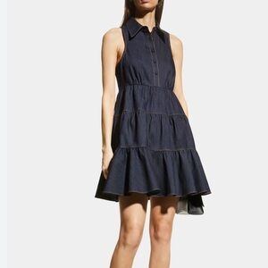 Cinq a Sept Bennett Denim Tiered Mini Dress in  Indigo 6